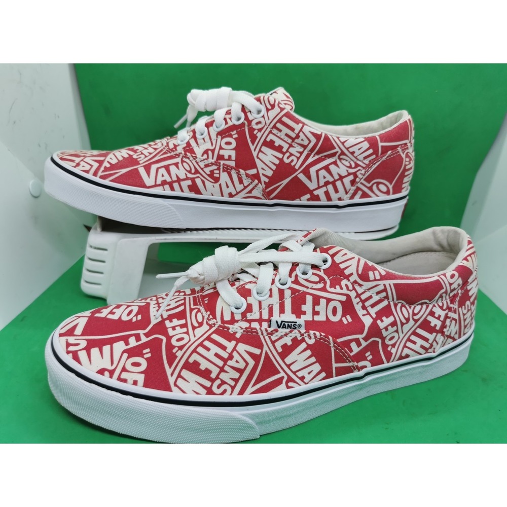 VANS Authentic OTW Repeat Mens Size 10 Slip Sneakers Red White Shoes